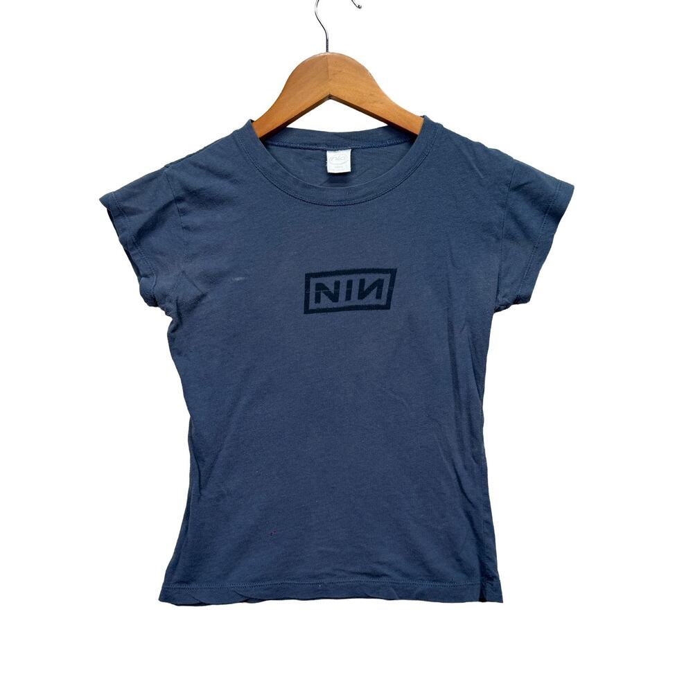 VTG Nine Inch Nails Shirt Live With Teeth 2005 Women's Size Small S Rare Print
